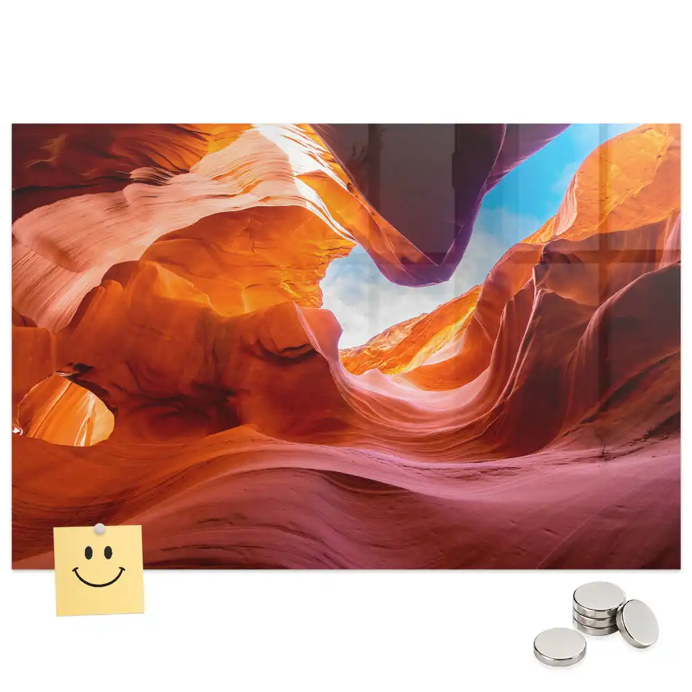 Tableau en verre magnétique motif gorge rocheuse