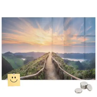 Tableau aimanté motif paysage de montagne