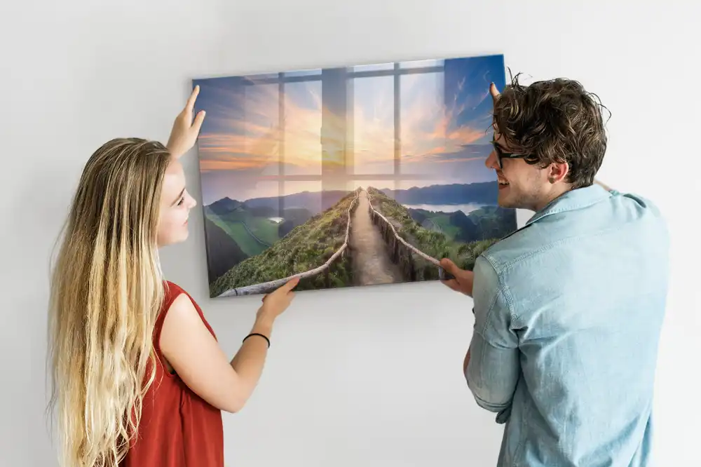 Tableau aimanté motif paysage de montagne