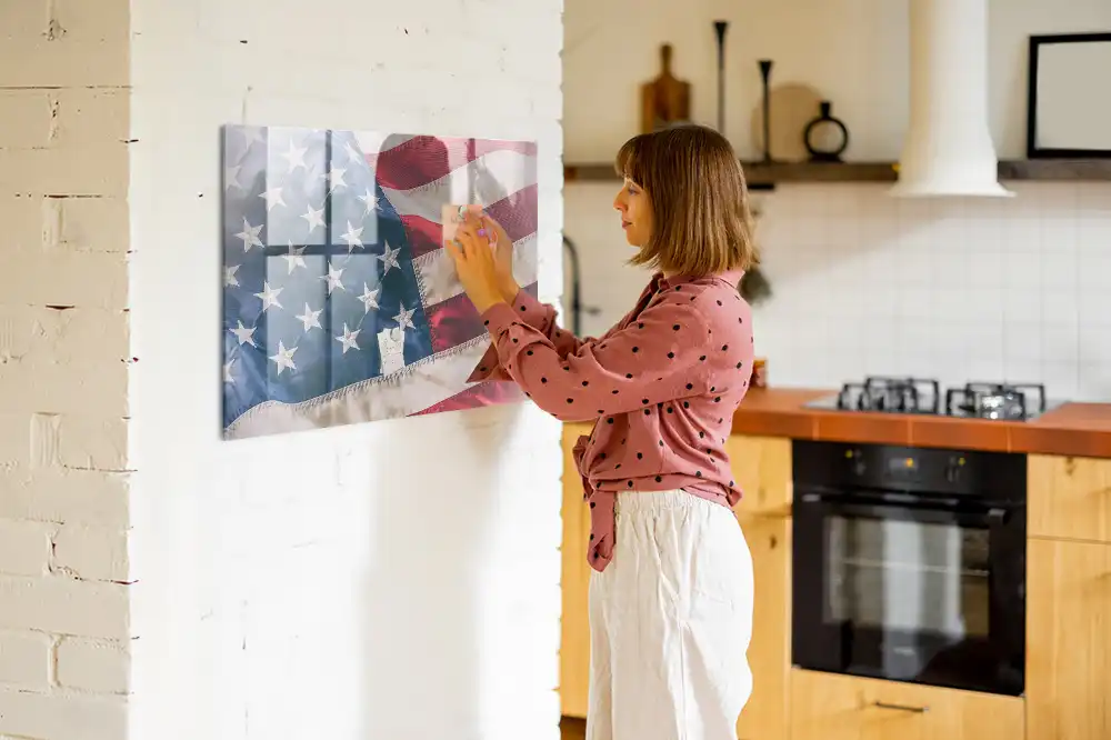 Tableau mural magnétique motif drapeau américain