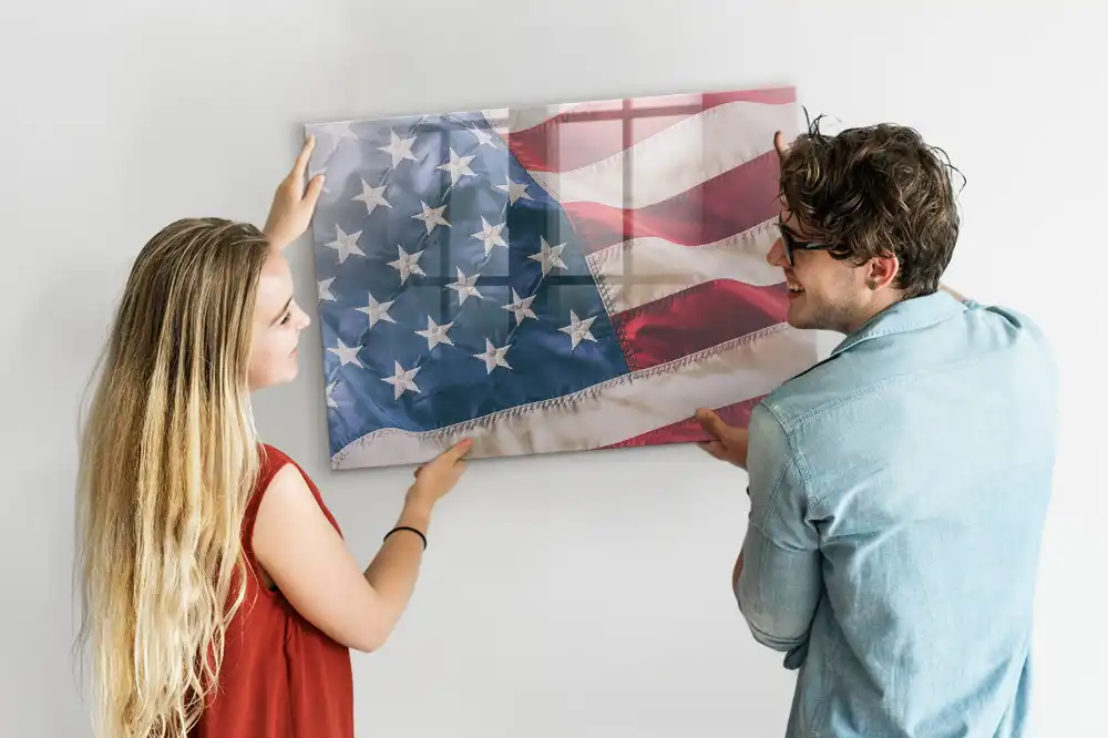 Tableau mural magnétique motif drapeau américain