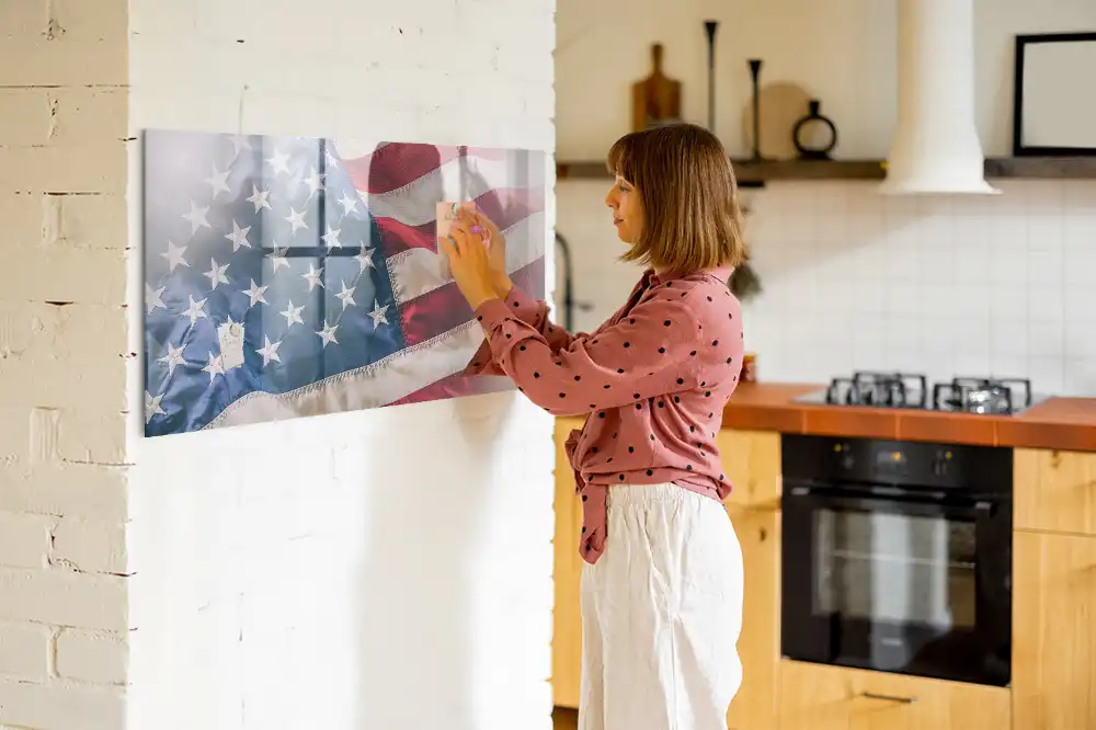 Tableau mural magnétique motif drapeau américain