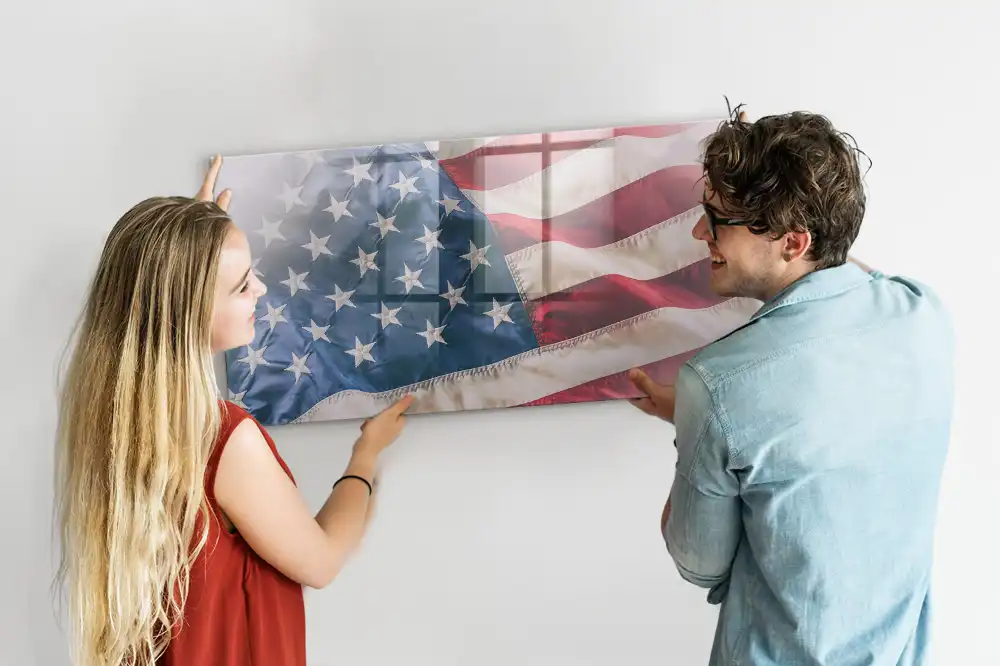 Tableau mural magnétique motif drapeau américain