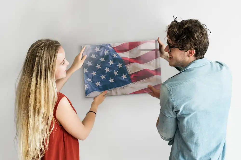 Tableau mural magnétique motif drapeau américain