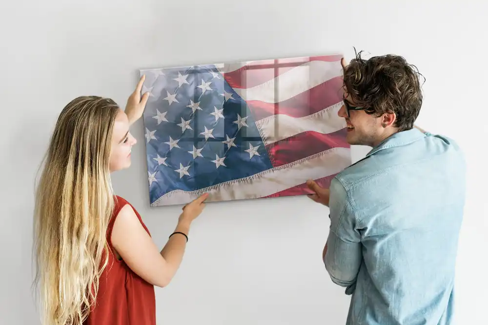 Tableau mural magnétique motif drapeau américain