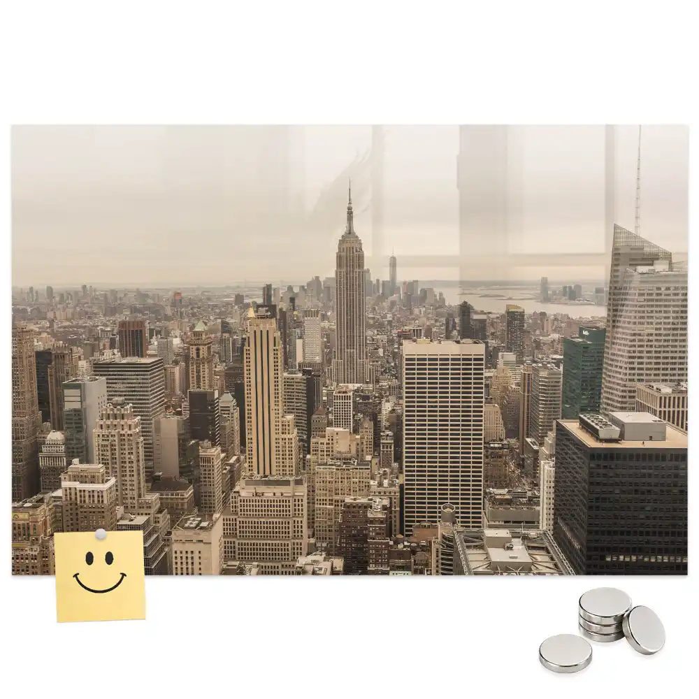 Tableau magnétique pour magnets motif paysage urbain