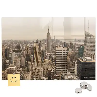 Tableau magnétique pour magnets motif paysage urbain