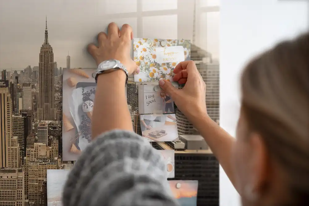 Tableau magnétique pour magnets motif paysage urbain