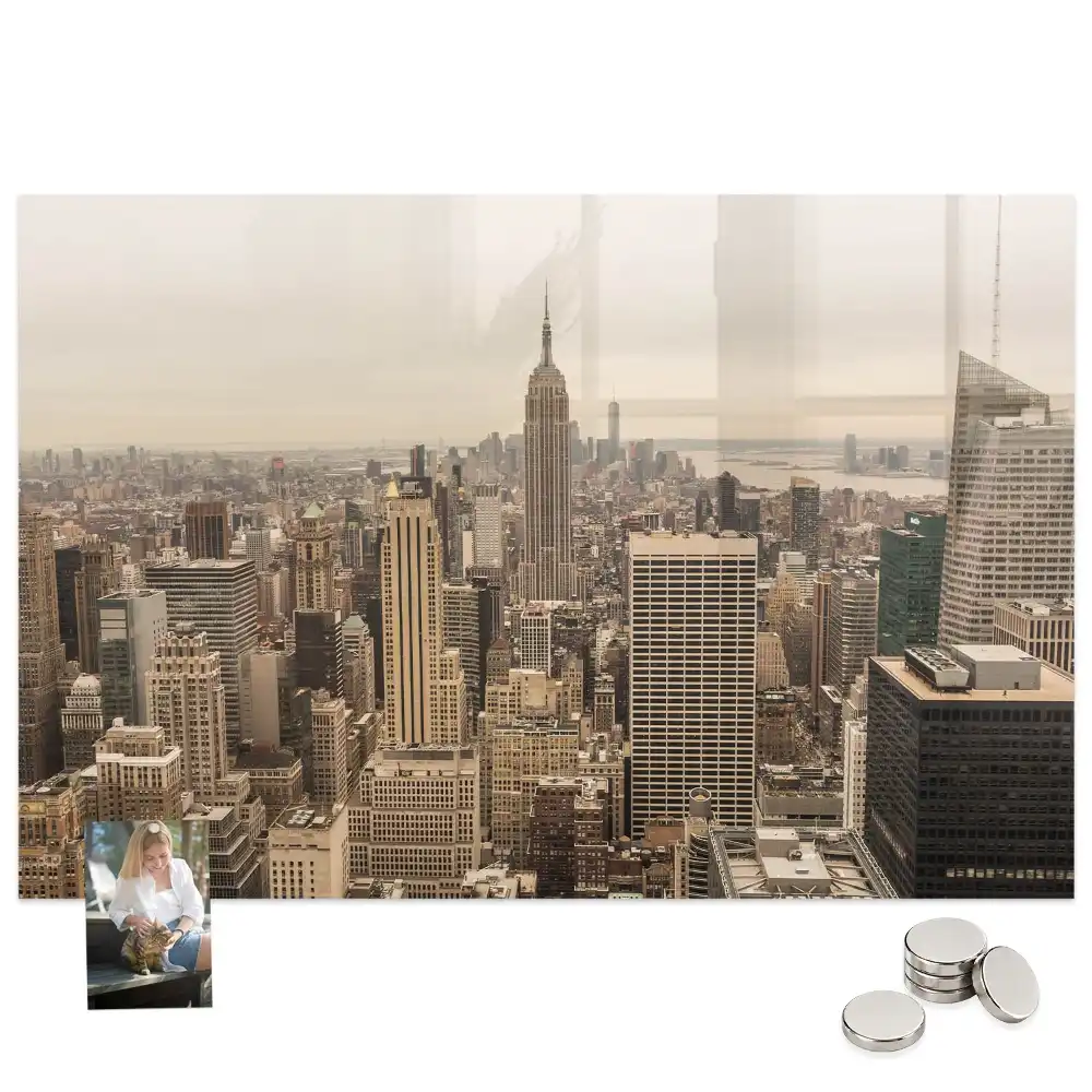 Tableau magnétique pour magnets motif paysage urbain