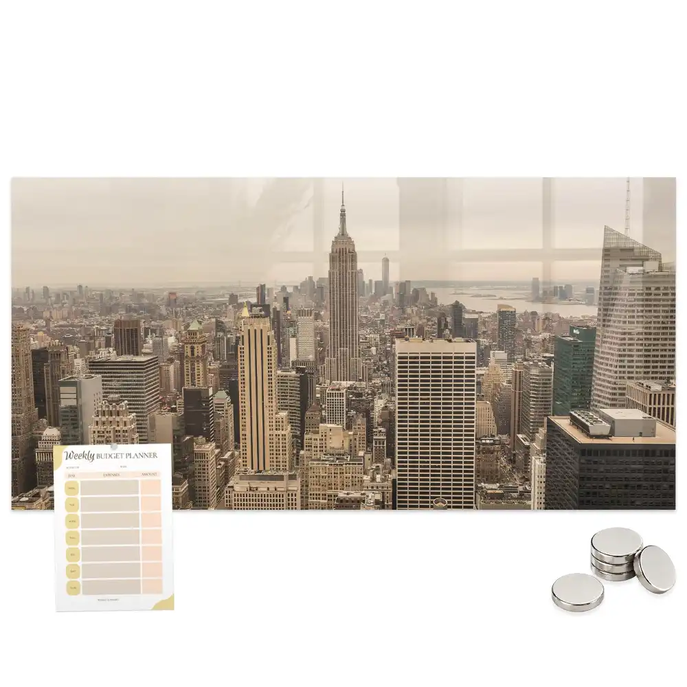 Tableau magnétique pour magnets motif paysage urbain