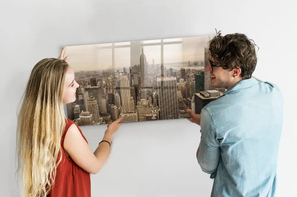 Tableau magnétique pour magnets motif paysage urbain