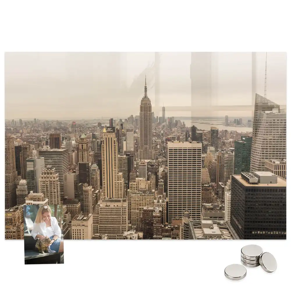 Tableau magnétique pour magnets motif paysage urbain