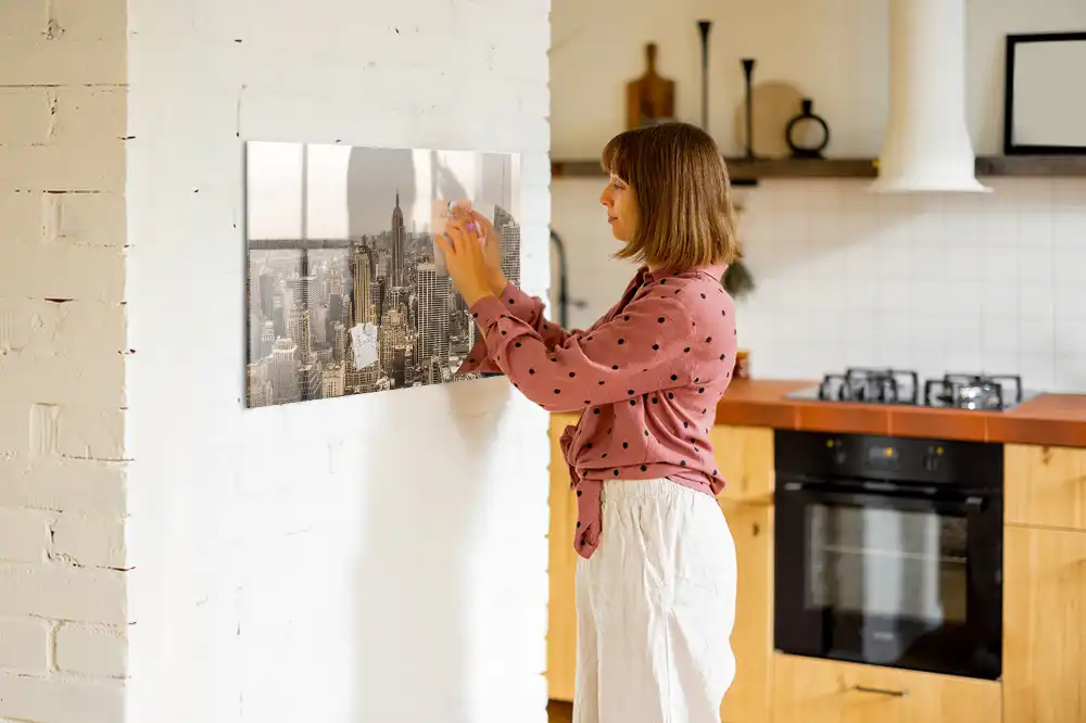 Tableau magnétique pour magnets motif paysage urbain