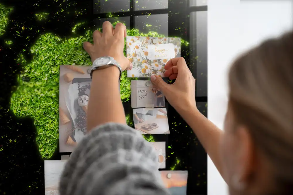 Tableau mural magnétique représentant un atlas mondial
