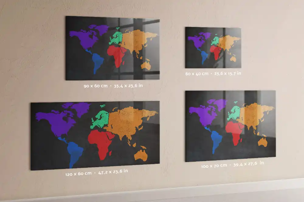 Tableau décoratif aimanté atlas mondial