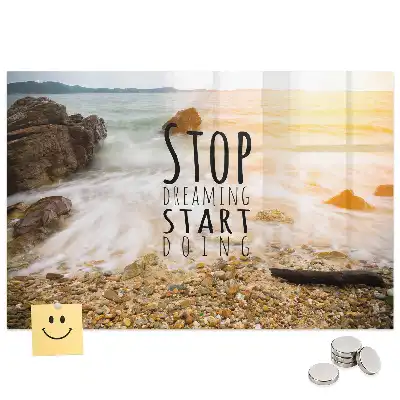 Tableau mural magnétique avec texte de motivation