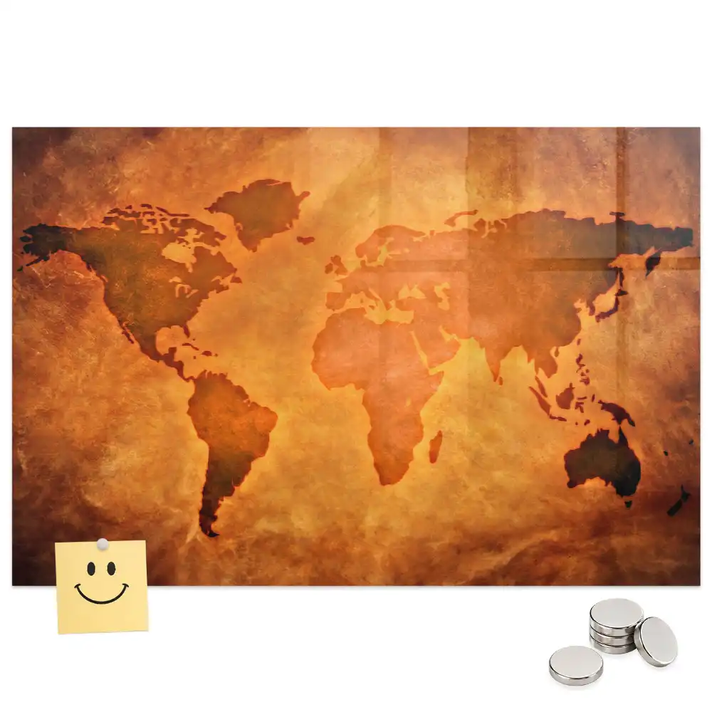 Tableau magnétique pour magnets carte du monde grand format