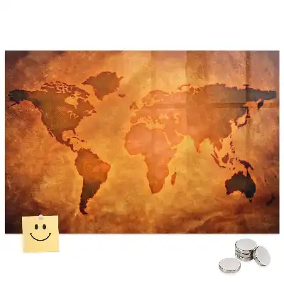 Tableau magnétique pour magnets carte du monde grand format