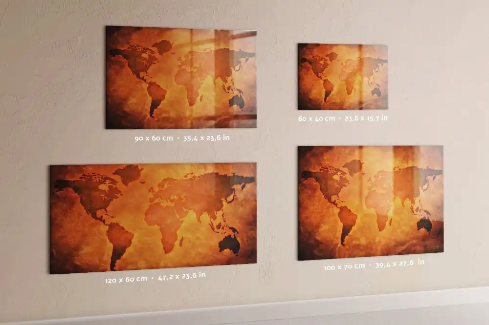 Tableau magnétique pour magnets carte du monde grand format