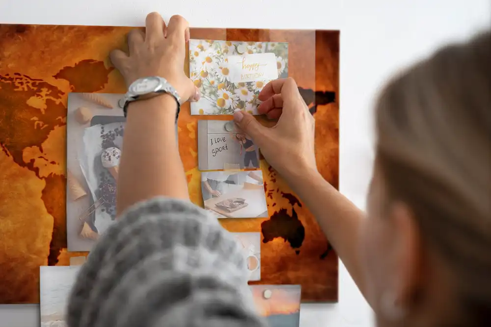 Tableau magnétique pour magnets carte du monde grand format