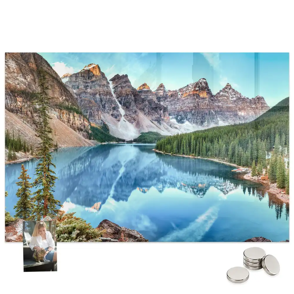 Tableau magnétique paysage de montagne pour magnets