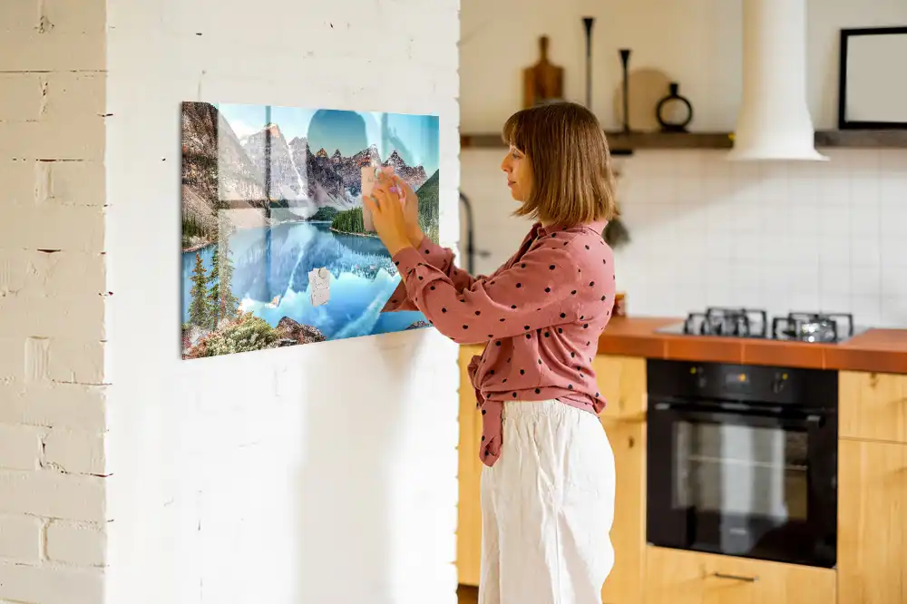 Tableau magnétique paysage de montagne pour magnets