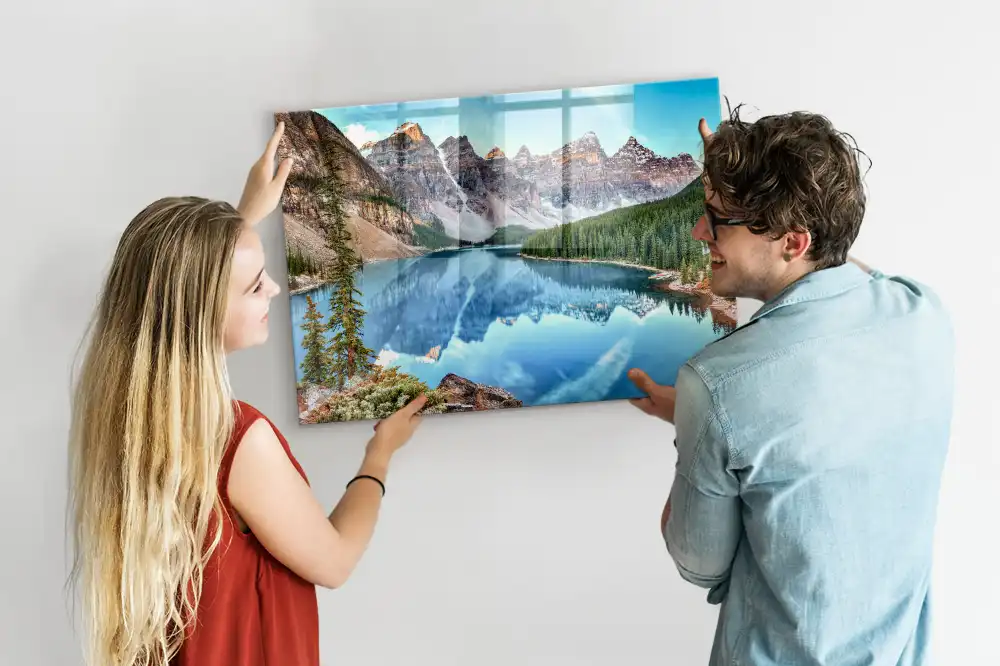 Tableau magnétique paysage de montagne pour magnets