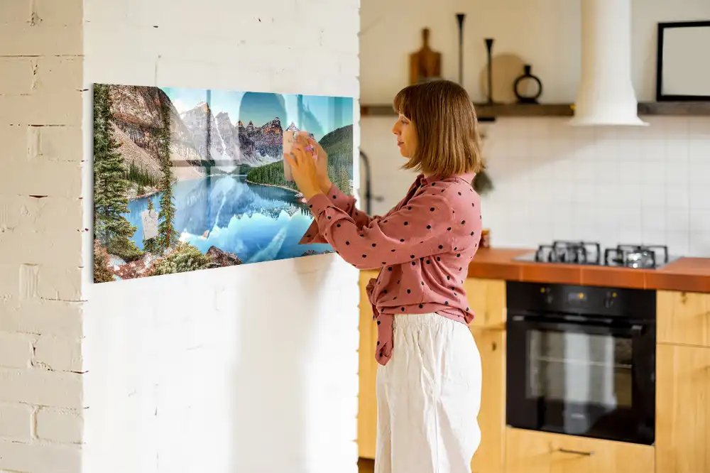 Tableau magnétique paysage de montagne pour magnets