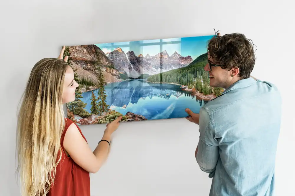 Tableau magnétique paysage de montagne pour magnets