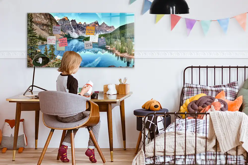Tableau magnétique paysage de montagne pour magnets