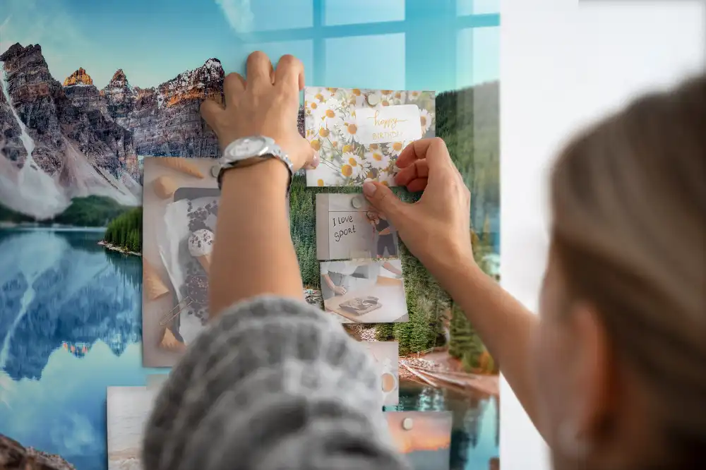 Tableau magnétique paysage de montagne pour magnets