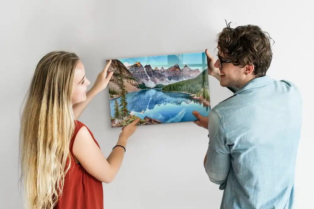 Tableau magnétique paysage de montagne pour magnets