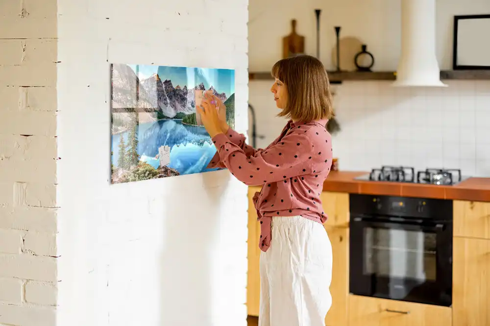 Tableau magnétique paysage de montagne pour magnets