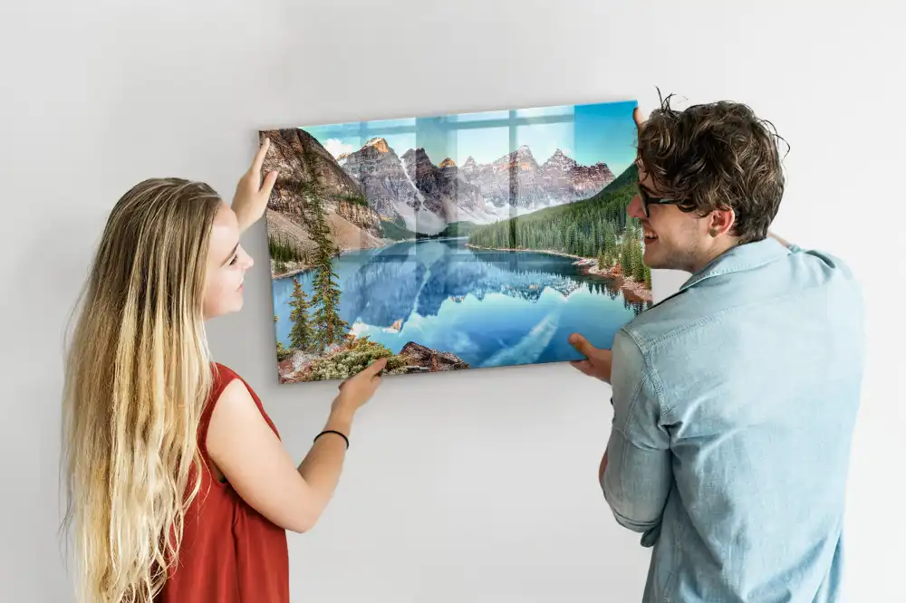 Tableau magnétique paysage de montagne pour magnets