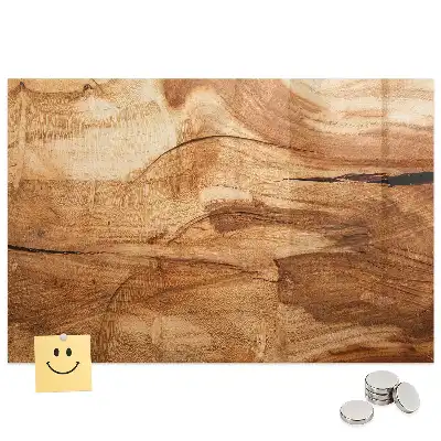 Tableau magnétique en verre avec structure en bois
