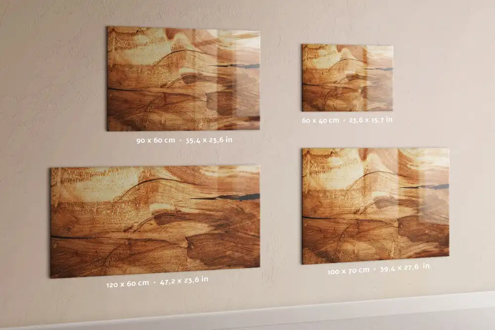 Tableau magnétique en verre avec structure en bois