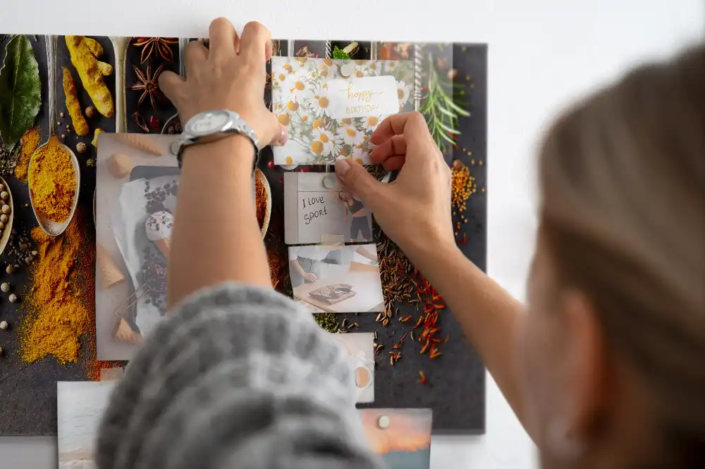 Tableau aimanté décoratif motif cuillères d'épices