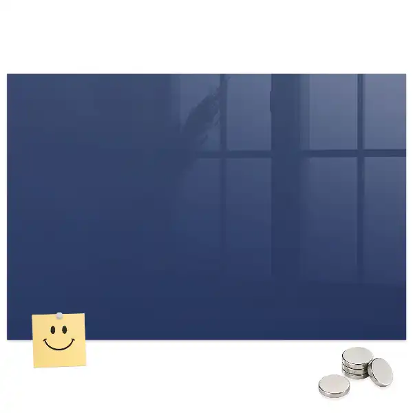 Tableau en verre magnétique bleu marine