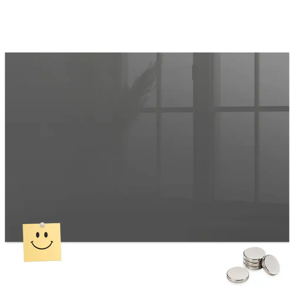 Tableau magnétique en verre gris