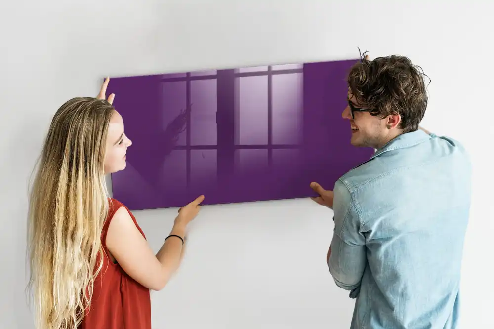 Tableau mural magnétique violet