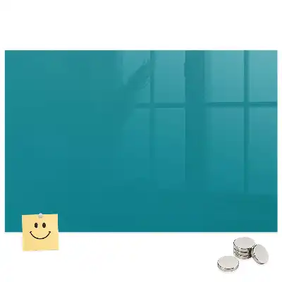 Tableau magnétique en verre couleur bleu mer