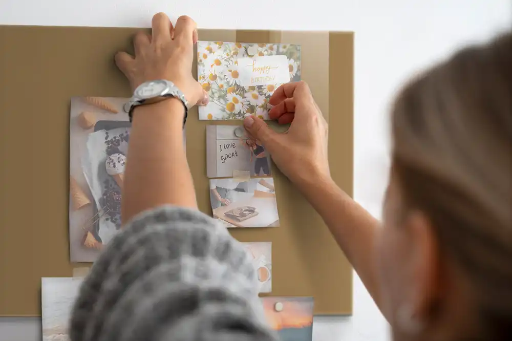 Tableau magnétique décoratif beige foncé