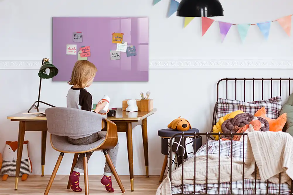 Tableau mural magnétique couleur lilas
