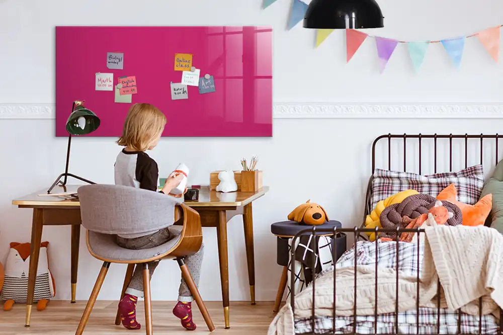 Tableau magnétique rose intense pour magnets