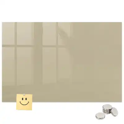 Tableau magnétique en verre beige