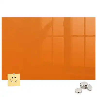 Tableau en verre magnétique orange