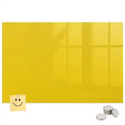 Tableau magnétique en verre jaune clair