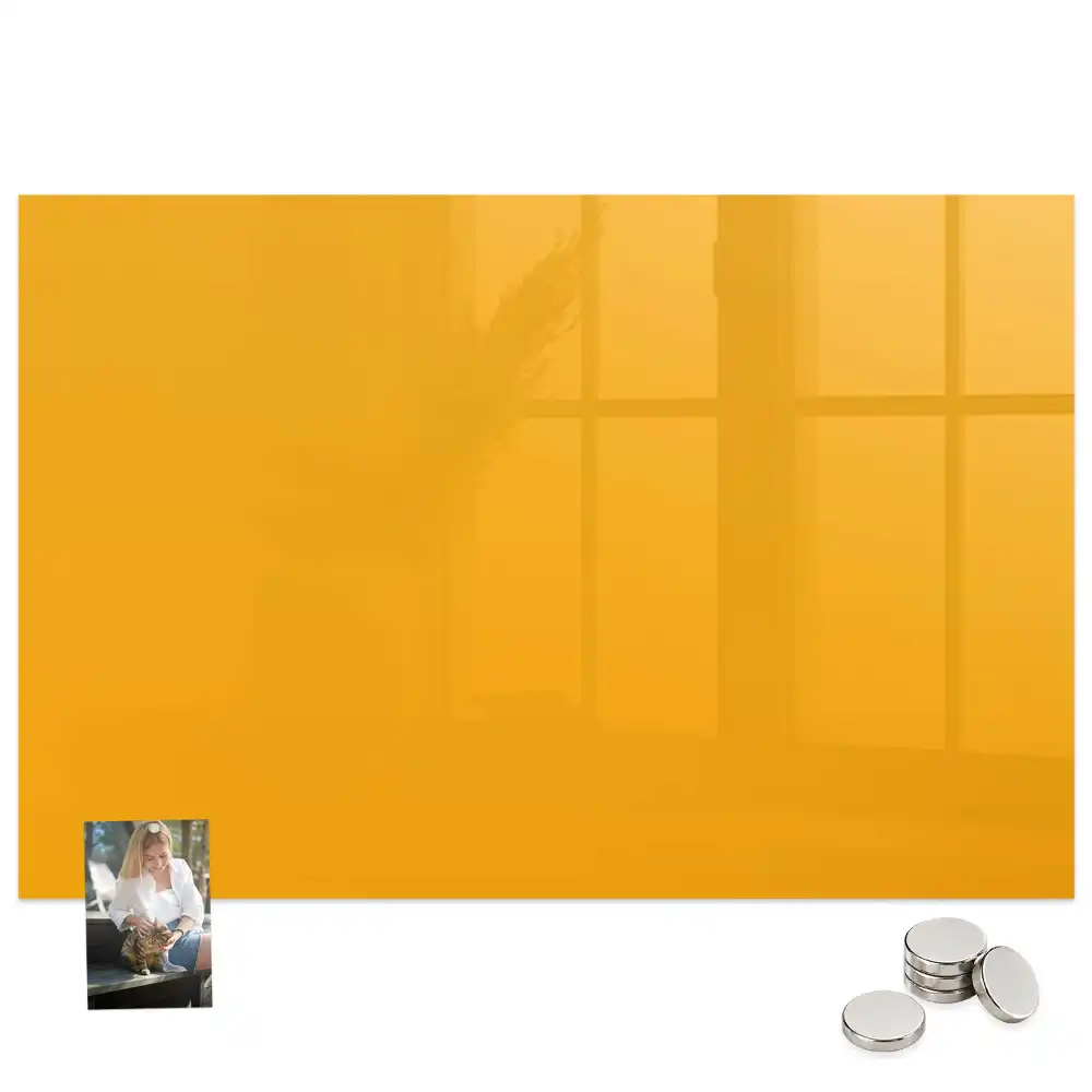 Tableau aimanté décoratif jaune doré