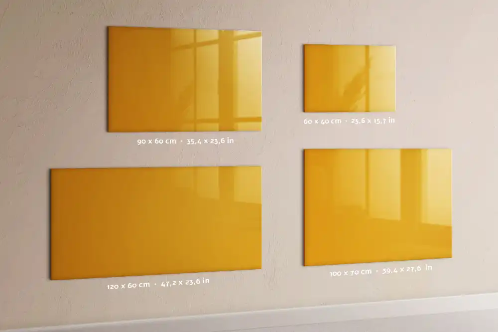 Tableau aimanté décoratif jaune doré