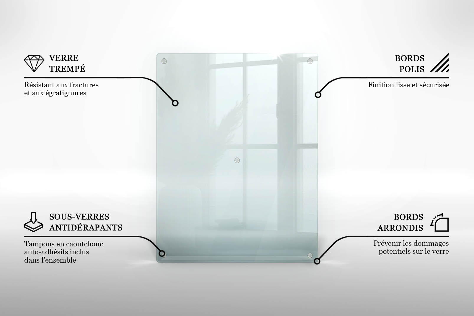 Protection de cuisine en verre - visuel